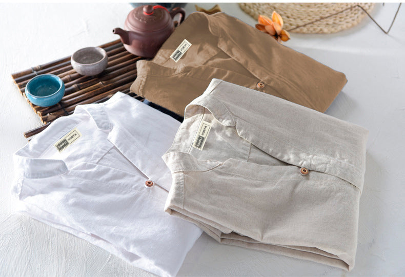 Men’s Brown Cotton Kurta Shirt – Smart Casual Wear