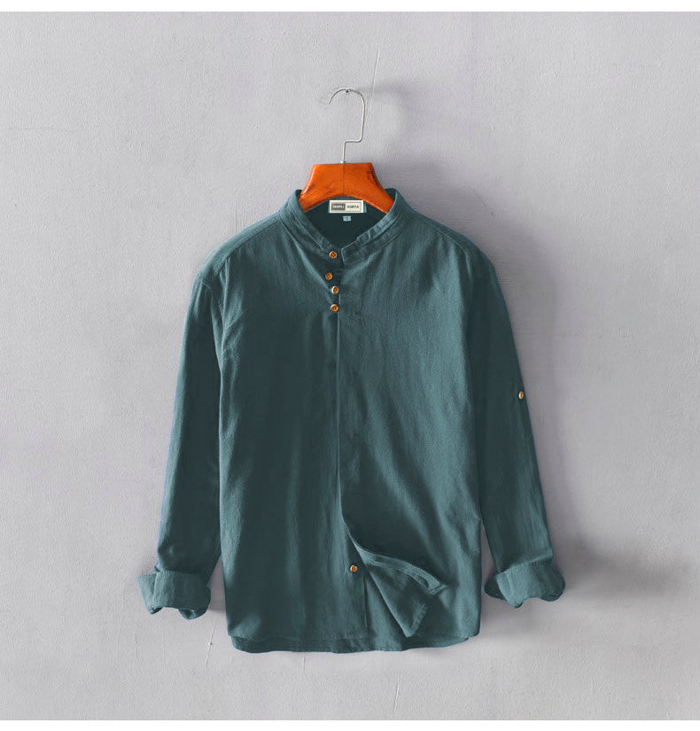 A Classic Comfort: Navy Blue Full Sleeve Shirt for Men