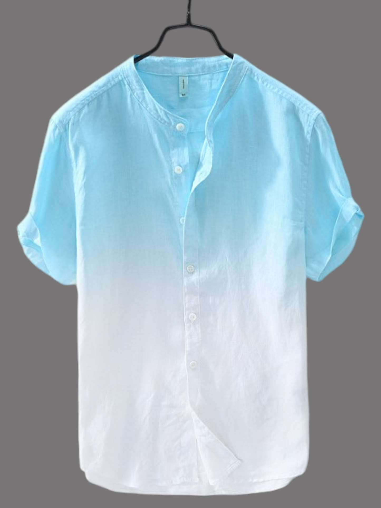 Cool and Calm: The Perfect Sky Blue-White Gradient Shirt for Any Occasion
