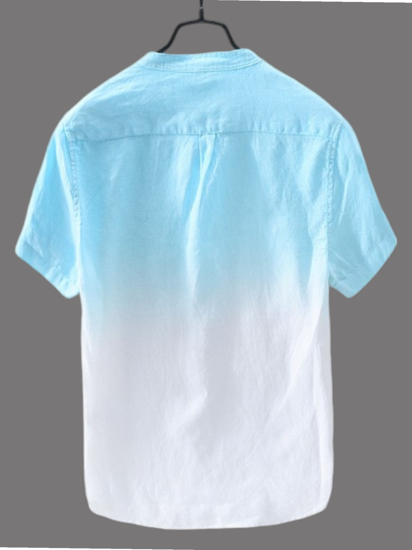 Cool and Calm: The Perfect Sky Blue-White Gradient Shirt for Any Occasion