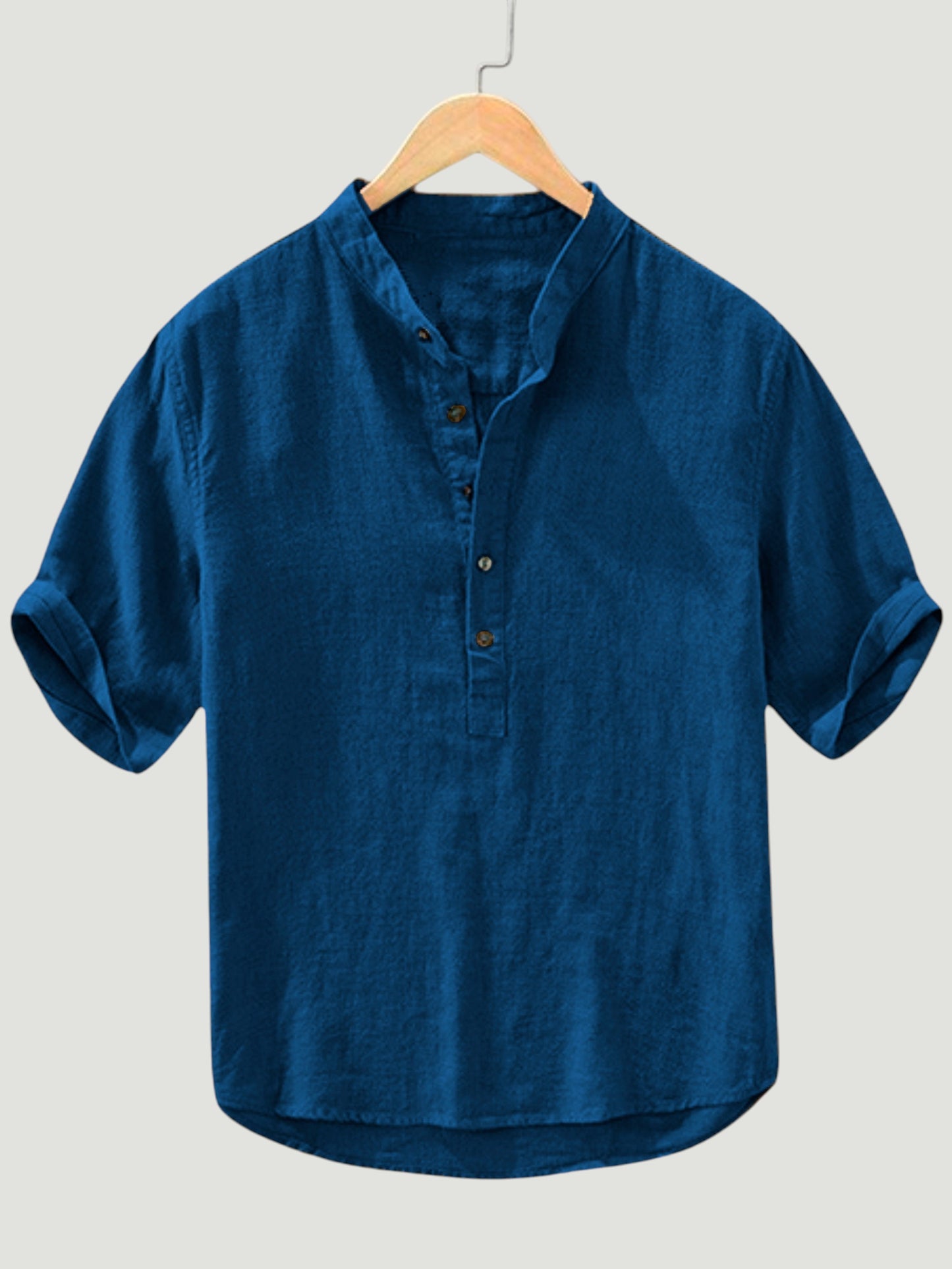 Men’s Dark Teal Cotton Kurta Shirt | Casual Wear