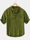 Men’s Olive Green Cotton Kurta Shirt | Casual Wear