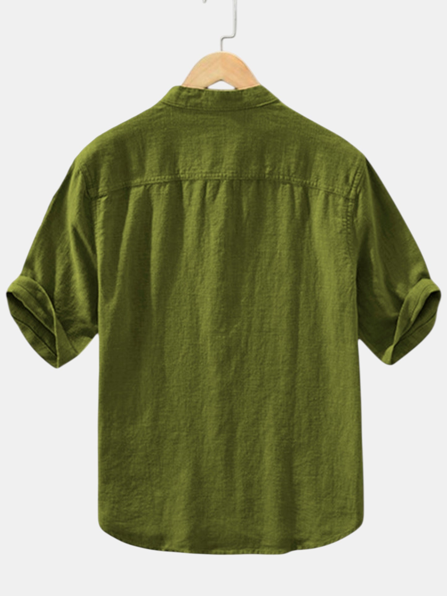 Men’s Olive Green Cotton Kurta Shirt | Casual Wear