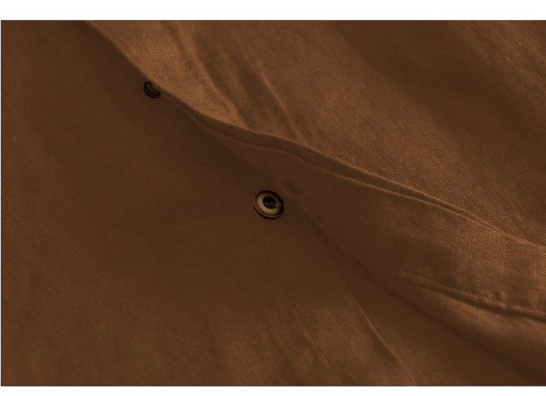 Men’s Coffee Brown Cotton Kurta Shirt | Casual Wear