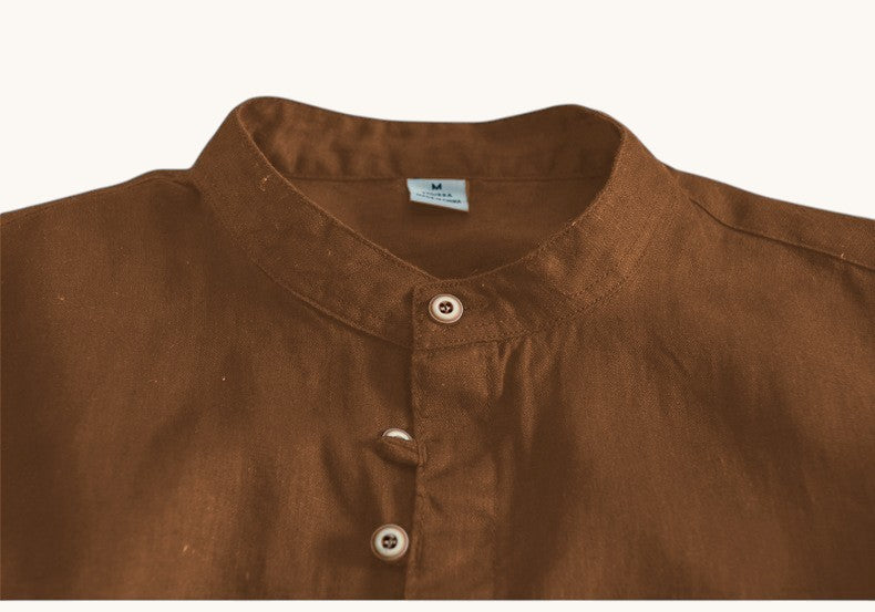 Men’s Coffee Brown Cotton Kurta Shirt | Casual Wear