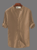 Men’s Brown Cotton Kurta Shirt – Smart Casual Wear