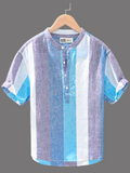 #Classic Comfort: Men's Striped Cotton Kurta