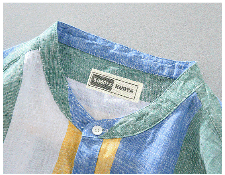 #Premium Cotton Kurta with Multicolour Stripes